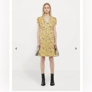 Junya Watanabe - Comme des Garcons | silver panel floral print dress SP 2017